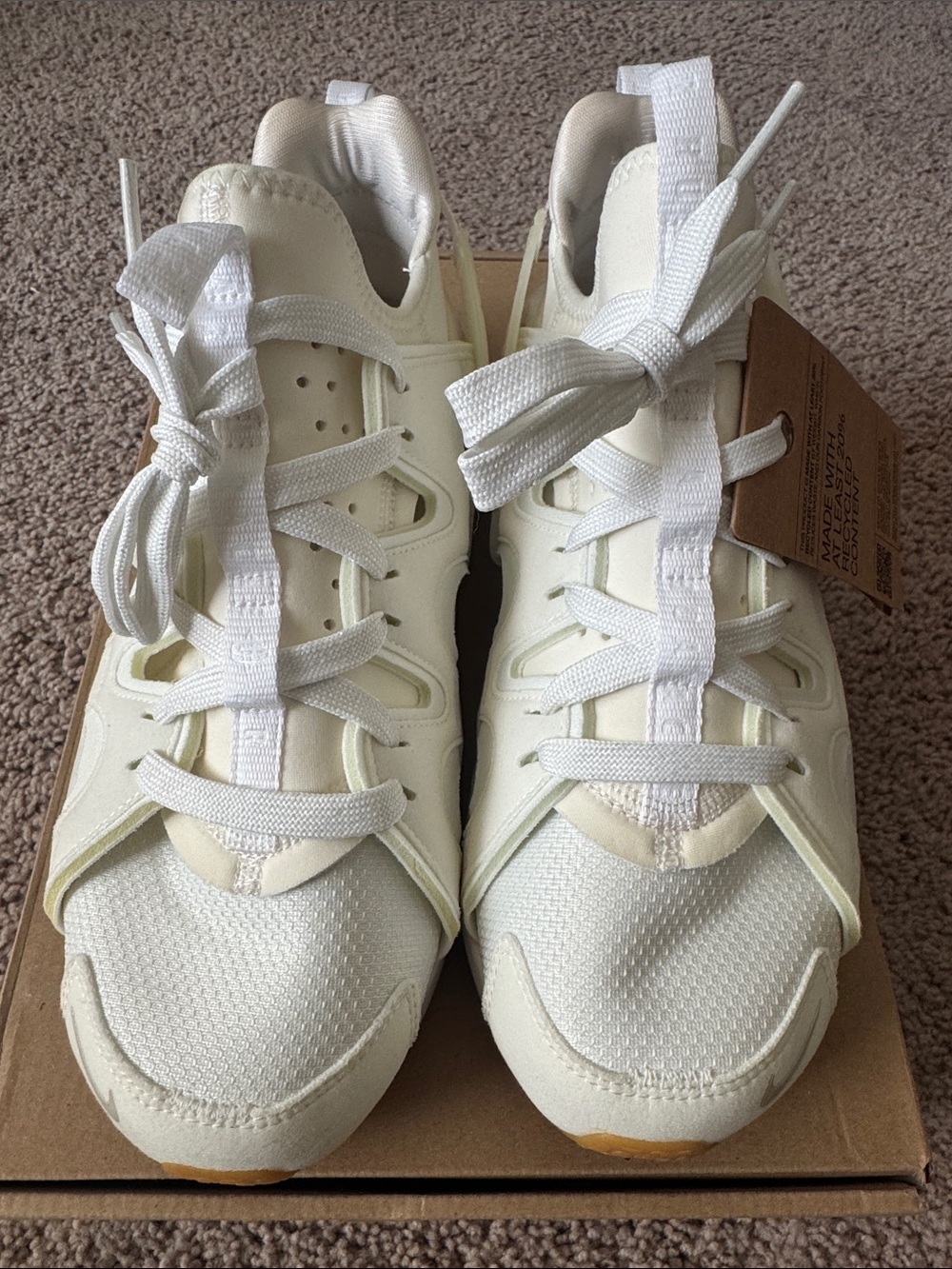 Women’s Nike Air Huarache Craft Sneakers in Off-White/Cream